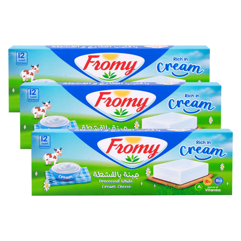 GETIT.QA- Qatar’s Best Online Shopping Website offers FROMY CREAM CHEESE 12 PORTIONS 3 X 168 G at the lowest price in Qatar. Free Shipping & COD Available!