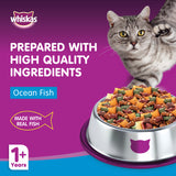 GETIT.QA- Qatar’s Best Online Shopping Website offers WHISKAS OCEAN FISH DRY FOOD FOR ADULT CATS 1+ YEARS 480 G at the lowest price in Qatar. Free Shipping & COD Available!