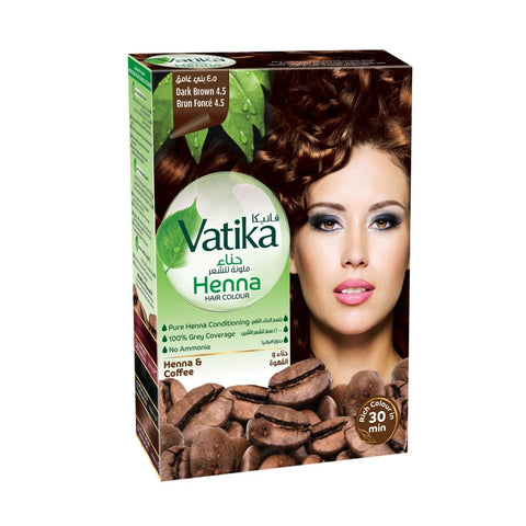 GETIT.QA- Qatar’s Best Online Shopping Website offers VATIKA NATURALS HENNA DARK BROWN 4.5 HAIR COLOUR 60 G at the lowest price in Qatar. Free Shipping & COD Available!