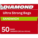 GETIT.QA- Qatar’s Best Online Shopping Website offers DIAMOND ULTRA STRONG ZIPPER SANDWICH BAGS OXO-BIODEGRADABLE SIZE 16.5 X 14.9CM 50PCS at the lowest price in Qatar. Free Shipping & COD Available!