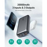 GETIT.QA- Qatar’s Best Online Shopping Website offers AUKEY PB-N74 PORTABLE CHARGER 20000MAH LARGE CAPACITY WITH 3 OUTPUTS &AMP; 3 INPUTS BLACK at the lowest price in Qatar. Free Shipping & COD Available!