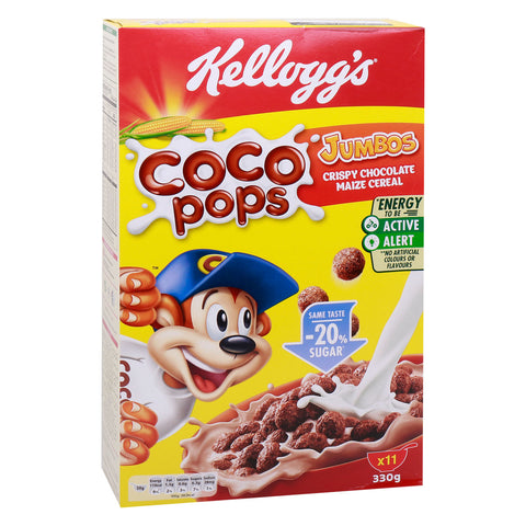 GETIT.QA- Qatar’s Best Online Shopping Website offers KELLOGG'S COCO POPS JUMBOS CRISPY CHOCOLATE MAIZE CEREAL-- 330 G at the lowest price in Qatar. Free Shipping & COD Available!