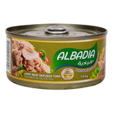 GETIT.QA- Qatar’s Best Online Shopping Website offers ALBADIA LIGHT MEAT SKIPJACK TUNA CHUNKS IN OLIVE OIL 165 G at the lowest price in Qatar. Free Shipping & COD Available!