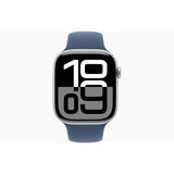 GETIT.QA- Qatar’s Best Online Shopping Website offers PRE-ORDER APPLE WATCH SERIES 10 GPS 46MM SILVER ALUMINIUM CASE WITH DENIM SPORT BAND - M/L at the lowest price in Qatar. Free Shipping & COD Available!