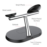 GETIT.QA- Qatar’s Best Online Shopping Website offers TRANDS 3 IN 1 WIRELESS CHARGER FOR SMARTPHONE, IWATCH AND AIR PODS AD6953 at the lowest price in Qatar. Free Shipping & COD Available!