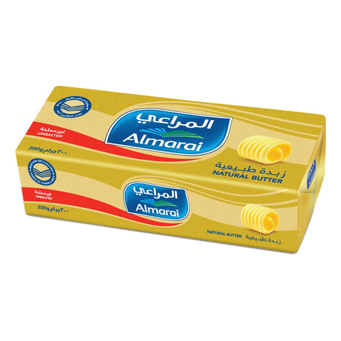 GETIT.QA- Qatar’s Best Online Shopping Website offers ALMARAI UNSALTED NATURAL BUTTER 200 G at the lowest price in Qatar. Free Shipping & COD Available!