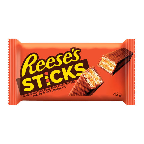 GETIT.QA- Qatar’s Best Online Shopping Website offers REESE'S STICKS PEANUT BUTTER AND CRISPY WAFER 42 G at the lowest price in Qatar. Free Shipping & COD Available!