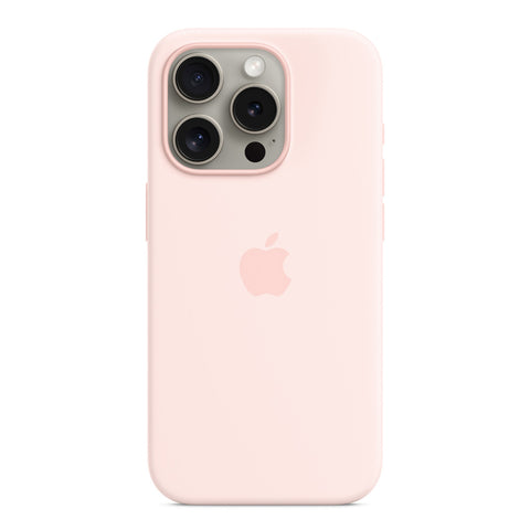 GETIT.QA- Qatar’s Best Online Shopping Website offers APPLE IPHONE 15 PRO SILICONE CASE WITH MAGSAFE, LIGHT PINK, MT1F3ZM/A at the lowest price in Qatar. Free Shipping & COD Available!