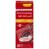 GETIT.QA- Qatar’s Best Online Shopping Website offers DIAMOND ULTRA STRONG ZIPPER STORAGE BAGS MEDIUM OXO-BIODEGRADABLE SIZE 17.7CM X 17.3CM 25 PCS at the lowest price in Qatar. Free Shipping & COD Available!