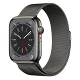 GETIT.QA- Qatar’s Best Online Shopping Website offers APPLE WATCH SERIES 8 GPS + CELLULAR, 45 MM, GRAPHITE STAINLESS STEEL CASE WITH GRAPHITE MILANESE LOOP at the lowest price in Qatar. Free Shipping & COD Available!