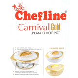 GETIT.QA- Qatar’s Best Online Shopping Website offers CHEFLINE PLASTIC INSULATED HOT POT CARNIVAL GOLD-- 2500 ML at the lowest price in Qatar. Free Shipping & COD Available!