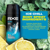 GETIT.QA- Qatar’s Best Online Shopping Website offers AXE ICE CHILL 48H BODY SPRAY DEODORANT 150 ML at the lowest price in Qatar. Free Shipping & COD Available!