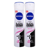 GETIT.QA- Qatar’s Best Online Shopping Website offers NIVEA DEO WOMEN INVISIBLE BLACK AND WHITE ORIGINAL 2 X 150 ML at the lowest price in Qatar. Free Shipping & COD Available!