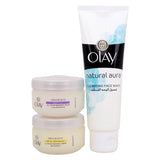 GETIT.QA- Qatar’s Best Online Shopping Website offers OLAY NATURAL WHITE DAY CREAM 50 ML + NIGHT CREAM 50 ML + FACE WASH 100 ML at the lowest price in Qatar. Free Shipping & COD Available!