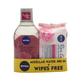 GETIT.QA- Qatar’s Best Online Shopping Website offers NIVEA MICELLAR SKIN BREATHE ROSE WATER 400 ML + WIPES 25 PCS at the lowest price in Qatar. Free Shipping & COD Available!