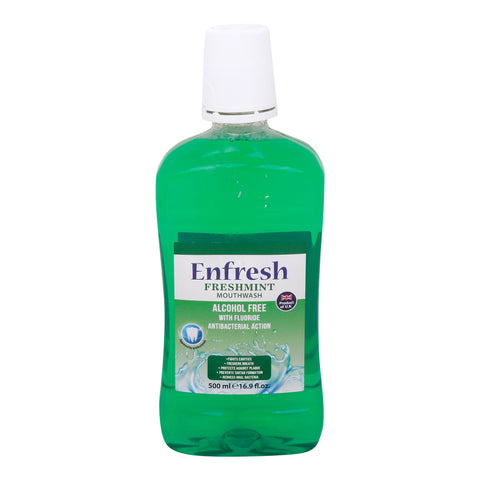 GETIT.QA- Qatar’s Best Online Shopping Website offers ENFRESH FRESHMINT MOUTHWASH 500 ML at the lowest price in Qatar. Free Shipping & COD Available!