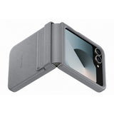 GETIT.QA- Qatar’s Best Online Shopping Website offers SAMSUNG Z FLIP 6 FLAP VEGAN LEATHER CASE, GRAY, EF-VF741PJEGWW at the lowest price in Qatar. Free Shipping & COD Available!