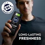 GETIT.QA- Qatar’s Best Online Shopping Website offers NIVEA MEN 3IN1 DEEP CLEAN SHOWER GEL 250 ML at the lowest price in Qatar. Free Shipping & COD Available!