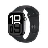 GETIT.QA- Qatar’s Best Online Shopping Website offers PRE-ORDER APPLE WATCH SERIES 10 GPS + CELLULAR, 46 MM JET BLACK ALUMINIUM CASE WITH BLACK SPORT BAND - M/L, MWY43QA/A at the lowest price in Qatar. Free Shipping & COD Available!