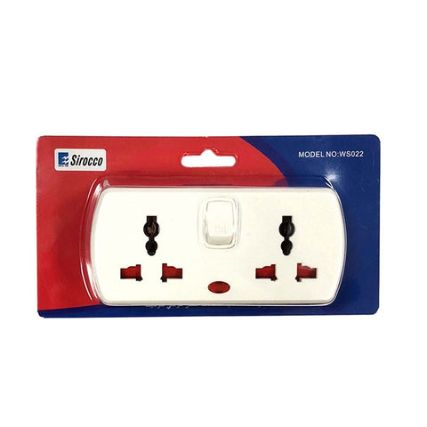 GETIT.QA- Qatar’s Best Online Shopping Website offers SIROCCO 4-WAY 2/3PIN MULTI-SOCKET-- WHITE-- W022 at the lowest price in Qatar. Free Shipping & COD Available!