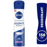 GETIT.QA- Qatar’s Best Online Shopping Website offers NIVEA ANTIPERSPIRANT SPRAY FOR WOMEN PROTECT & CARE 150 ML at the lowest price in Qatar. Free Shipping & COD Available!