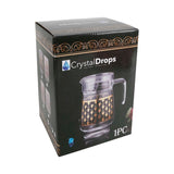 GETIT.QA- Qatar’s Best Online Shopping Website offers CRYSTAL DROPS GLASS WATER JUG-- GOLDEN DESIGN-- P13005-G1 at the lowest price in Qatar. Free Shipping & COD Available!