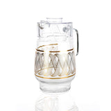 GETIT.QA- Qatar’s Best Online Shopping Website offers CRYSTAL DROPS JUG AND GLASS WATER SET-- 7 PCS-- GOLDEN DESIGN-- W666-T4B at the lowest price in Qatar. Free Shipping & COD Available!