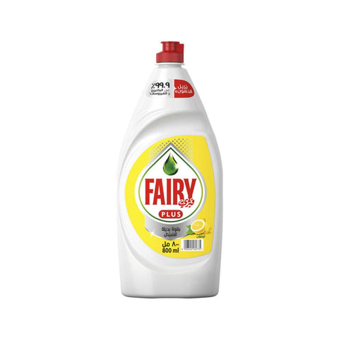 GETIT.QA- Qatar’s Best Online Shopping Website offers FAIRY PLUS LEMON DISHWASHING LIQUID SOAP WITH ALTERNATIVE POWER TO BLEACH 800 ML
 at the lowest price in Qatar. Free Shipping & COD Available!