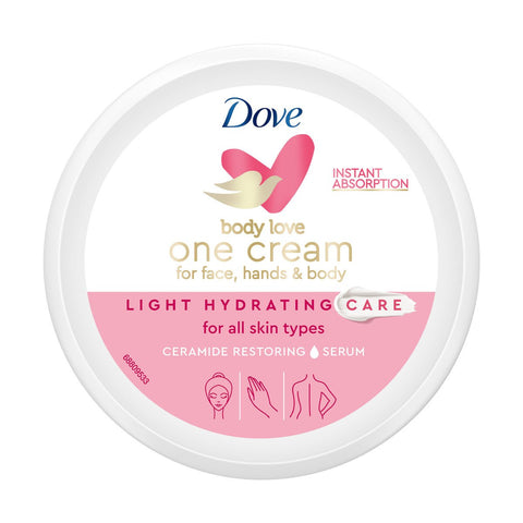 GETIT.QA- Qatar’s Best Online Shopping Website offers DOVE BODY LOVE LIGHT HYDRATING CARE ONE CREAM-- 250 ML at the lowest price in Qatar. Free Shipping & COD Available!