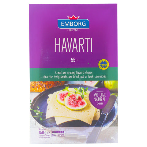 GETIT.QA- Qatar’s Best Online Shopping Website offers EMBORG HAVARTI CHEESE SLICES 8 PCS 150 G at the lowest price in Qatar. Free Shipping & COD Available!