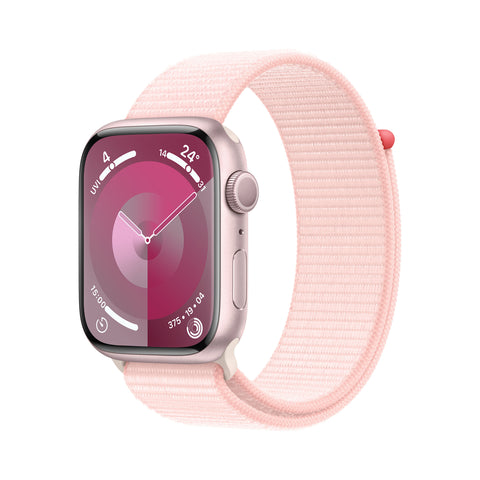 GETIT.QA- Qatar’s Best Online Shopping Website offers APPLE WATCH SERIES 9 GPS, PINK ALUMINIUM CASE WITH LIGHT PINK SPORT LOOP, 41 MM, MR953QA/A at the lowest price in Qatar. Free Shipping & COD Available!