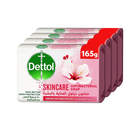 GETIT.QA- Qatar’s Best Online Shopping Website offers DETTOL SKINCARE ANTI-BACTERIAL SOAP 4 X 165 G at the lowest price in Qatar. Free Shipping & COD Available!