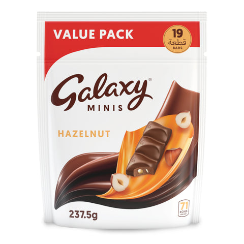 GETIT.QA- Qatar’s Best Online Shopping Website offers GALAXY MINIS HAZELNUT CHOCOLATE BAR 19 PCS 237.5 G at the lowest price in Qatar. Free Shipping & COD Available!