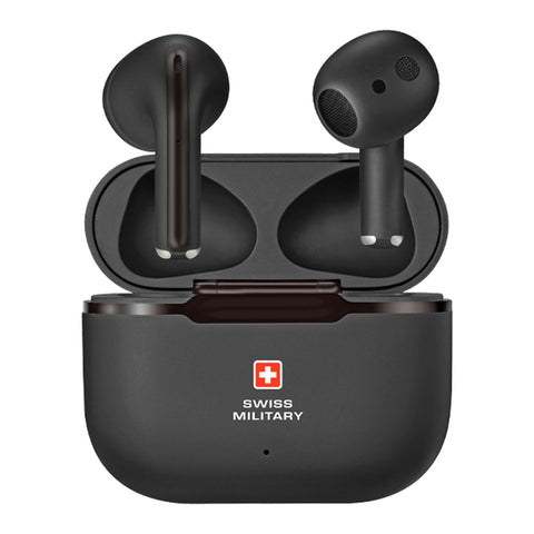 GETIT.QA- Qatar’s Best Online Shopping Website offers SWISS MILITARY TRUE WIRELESS EARBUDS VICTOR 2 BLACK at the lowest price in Qatar. Free Shipping & COD Available!