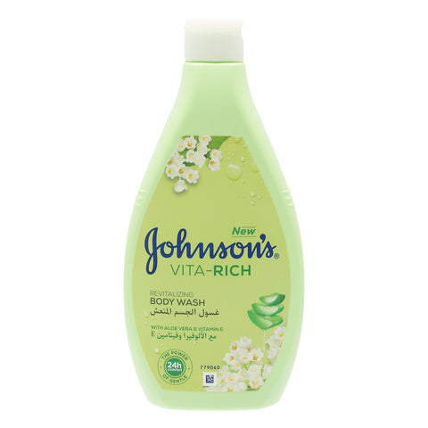 GETIT.QA- Qatar’s Best Online Shopping Website offers JOHNSON'S VITA-RICH REVITALIZING BODY WASH WITH ALOE VERA & VITAMIN E 400 ML at the lowest price in Qatar. Free Shipping & COD Available!