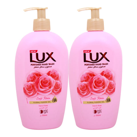 GETIT.QA- Qatar’s Best Online Shopping Website offers LUX PERFUMED HAND WASH-- SOFT ROSE-- 2 X 500 ML at the lowest price in Qatar. Free Shipping & COD Available!