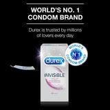 GETIT.QA- Qatar’s Best Online Shopping Website offers DUREX INVISIBLE CONDOMS EXTRA THIN EXTRA LUBRICATED 12 PCS at the lowest price in Qatar. Free Shipping & COD Available!