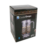 GETIT.QA- Qatar’s Best Online Shopping Website offers CRYSTAL DROPS GLASS WATER JUG-- GOLDEN DESIGN-- P13005-M4 at the lowest price in Qatar. Free Shipping & COD Available!