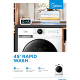 GETIT.QA- Qatar’s Best Online Shopping Website offers MIDEA FRONT LOAD WASHING MACHINE, 10 KG, 1400 RPM, WHITE, MF200W100WBW at the lowest price in Qatar. Free Shipping & COD Available!