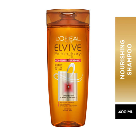 GETIT.QA- Qatar’s Best Online Shopping Website offers L'OREAL PARIS ELVIVE EXTRAORDINARY OIL NOURISHING SHAMPOO 400 ML at the lowest price in Qatar. Free Shipping & COD Available!