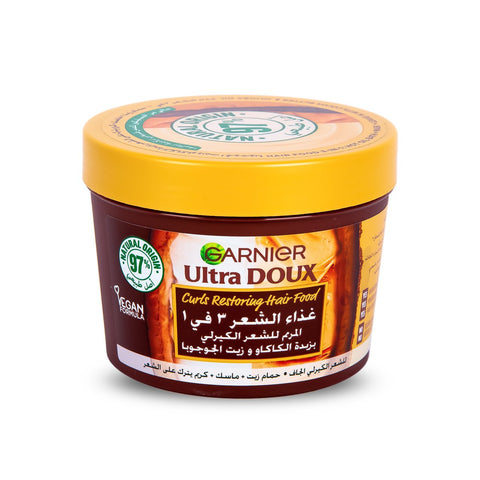 GETIT.QA- Qatar’s Best Online Shopping Website offers GARNIER ULTRA DOUX CURLS RESTORING HAIR FOOD 390 ML at the lowest price in Qatar. Free Shipping & COD Available!