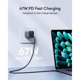 GETIT.QA- Qatar’s Best Online Shopping Website offers AUKEY VOLTAPEX II MIX 67W UFCS 3-PORT GAN WALL CHARGER, PA-B6U at the lowest price in Qatar. Free Shipping & COD Available!