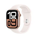 GETIT.QA- Qatar’s Best Online Shopping Website offers PRE-ORDER APPLE WATCH SERIES 10 GPS + CELLULAR, 42MM ROSE GOLD ALUMINIUM CASE WITH LIGHT BLUSH SPORT BAND - S/M, MWX93QA/A at the lowest price in Qatar. Free Shipping & COD Available!