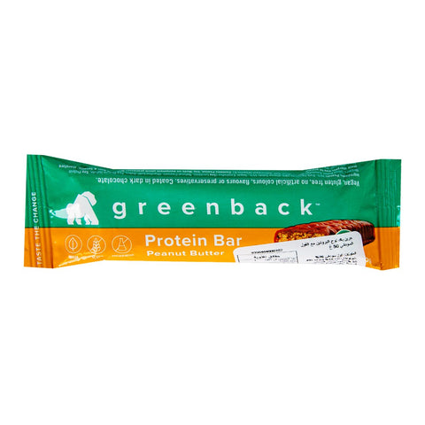 GETIT.QA- Qatar’s Best Online Shopping Website offers GREENBACK PEANUT BUTTER PROTEIN BAR 50 G
 at the lowest price in Qatar. Free Shipping & COD Available!