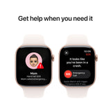 GETIT.QA- Qatar’s Best Online Shopping Website offers PRE-ORDER APPLE WATCH SERIES 10 GPS, 42MM ROSE GOLD ALUMINIUM CASE WITH LIGHT BLUSH SPORT BAND - S/M, MWWH3QA/A at the lowest price in Qatar. Free Shipping & COD Available!