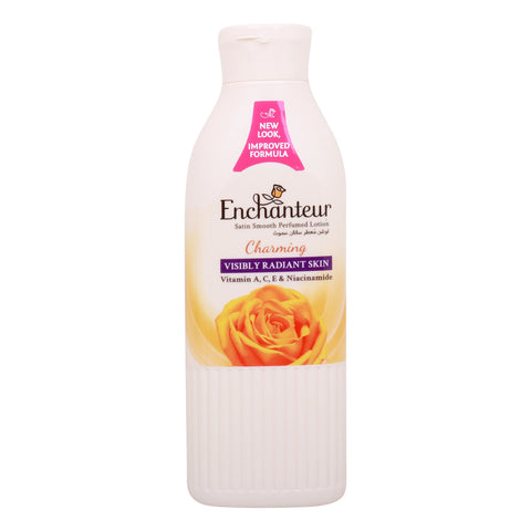 GETIT.QA- Qatar’s Best Online Shopping Website offers ENCHANTEUR SATIN SMOOTH PERFUMED LOTION CHARMING 225 ML at the lowest price in Qatar. Free Shipping & COD Available!