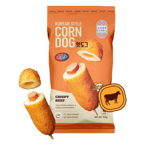 GETIT.QA- Qatar’s Best Online Shopping Website offers GOOD SEOUL KOREAN STYLE CORN DOG CRISPY BEEF 320 G at the lowest price in Qatar. Free Shipping & COD Available!