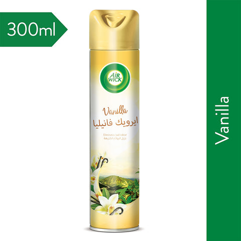 GETIT.QA- Qatar’s Best Online Shopping Website offers AIRWICK VANILLA AEROSOL EASY TO USE AIR FRESHENER 300 ML
 at the lowest price in Qatar. Free Shipping & COD Available!