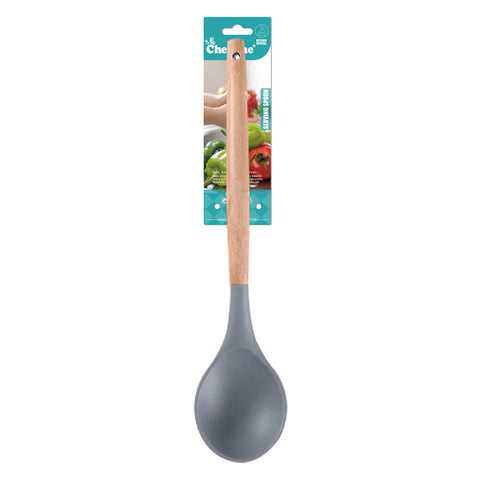 GETIT.QA- Qatar’s Best Online Shopping Website offers CHEFLINE SILICONE SERVING SPOON WITH WOODEN HANDLE, RS502 at the lowest price in Qatar. Free Shipping & COD Available!