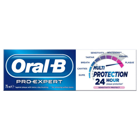 GETIT.QA- Qatar’s Best Online Shopping Website offers ORAL B PRO-EXPERT SENSITIVITY PROTECT WITH WHITENING TOOTHPASTE 75 ML at the lowest price in Qatar. Free Shipping & COD Available!